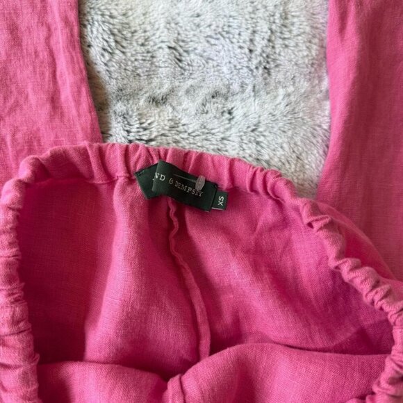 Desmond And Dempsey Pink Linen Pants - Picture 3 of 4